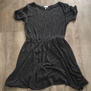 Grey cotton babydoll dress
